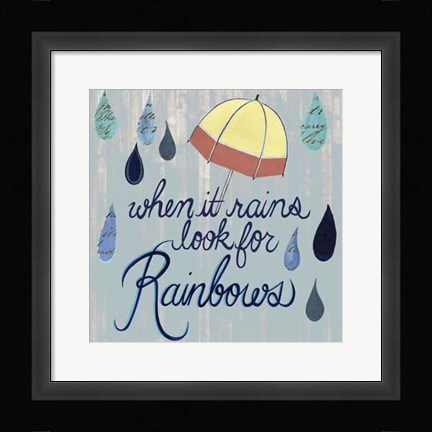Framed Rainy Day I Print
