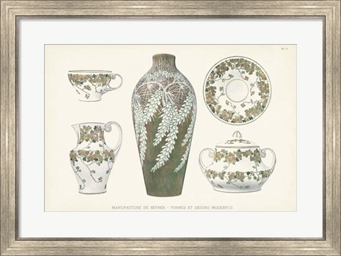 Framed Sevres Porcelain Collection I Print