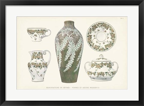 Framed Sevres Porcelain Collection I Print