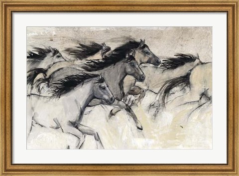 Framed Horses in Motion I Print