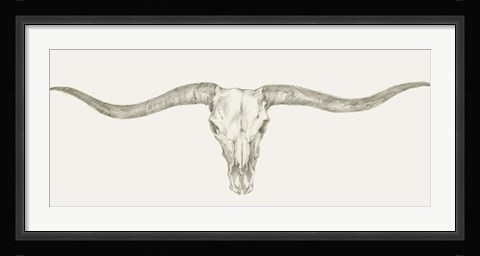 Framed Western Skull Mount III Print