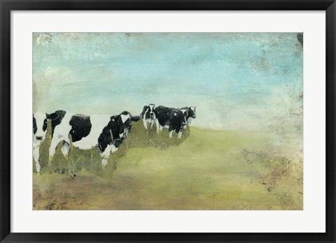 Framed Country Drive Cows II Print