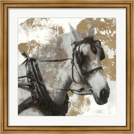 Framed Driving Horses II Print