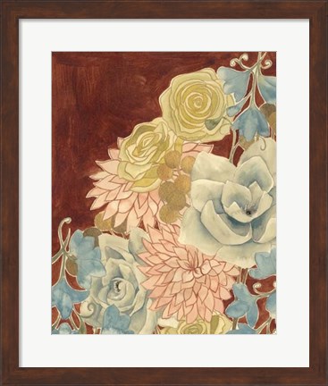 Framed Sunkissed Bouquet I Print