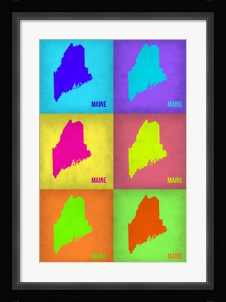 Framed Main Pop Art Map 1 Print