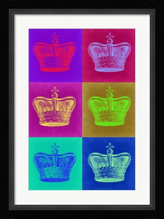 Framed Crown Pop Art 2 Print