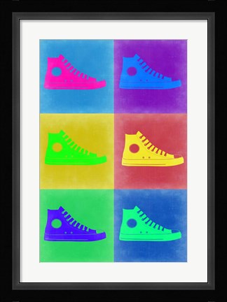 Framed Shoe Pop Art 2 Print