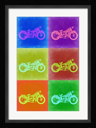 Framed Vintage Bike Pop Art 2 Print