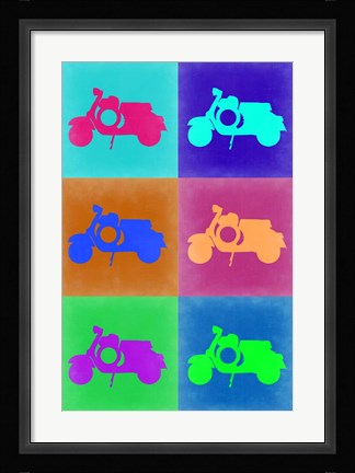 Framed Vintage Scooter Pop Art 2 Print