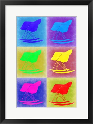 Framed Eames Rocking Chair Pop Art 2 Print