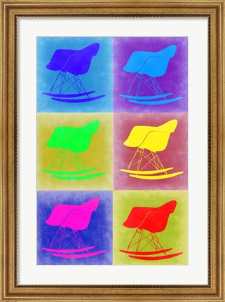 Framed Eames Rocking Chair Pop Art 2 Print