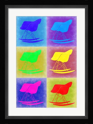 Framed Eames Rocking Chair Pop Art 2 Print