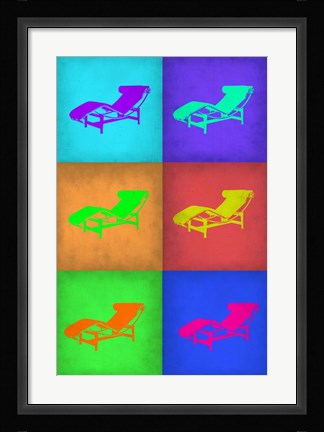 Framed Lounge Chair Pop Art 1 Print