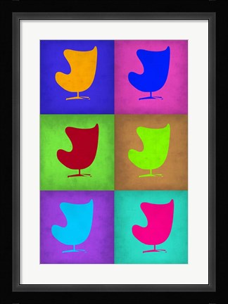 Framed Egg Chair Pop Art  2 Print