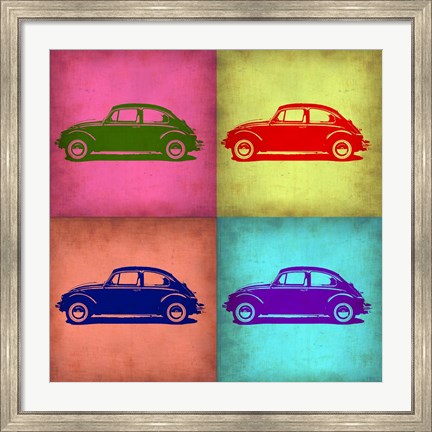 Framed VW Beetle Pop Art 1 Print