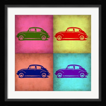 Framed VW Beetle Pop Art 1 Print