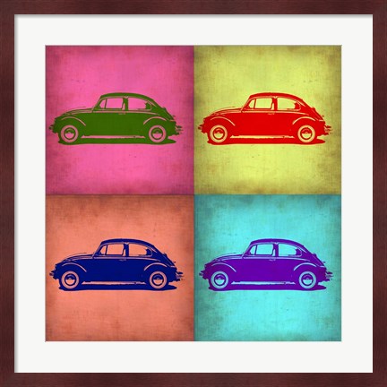 Framed VW Beetle Pop Art 1 Print