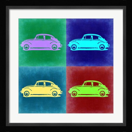 Framed VW Beetle Pop Art 3 Print