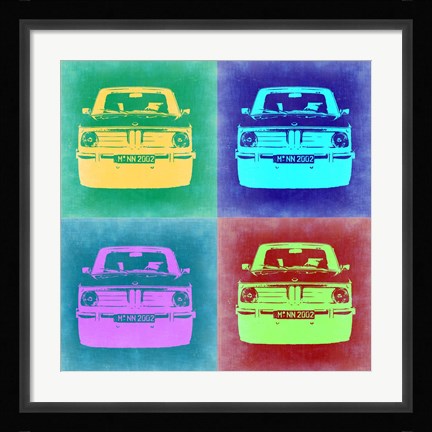 Framed BMW 2002 Pop Art 1 Print