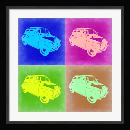 Framed Fiat 500 Pop Art 2 Print