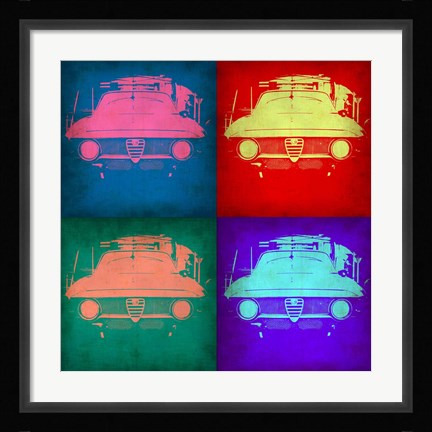 Framed Alfa Romeo Pop Art 1 Print
