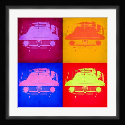 Framed Alfa Romeo Pop Art 2 Print