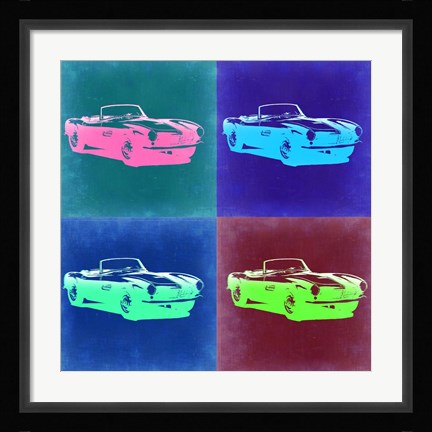 Framed BMW 507 Pop Art 2 Print