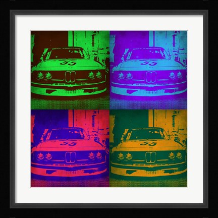 Framed BMW Front Pop Art 2 Print
