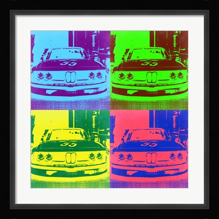 Framed BMW Front Pop Art 3 Print