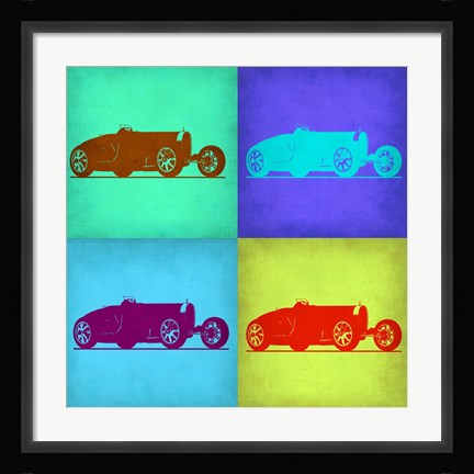 Framed Bugatti Pop Art 1 Print