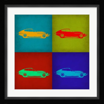 Framed Jaguar E Type Pop Art 1 Print
