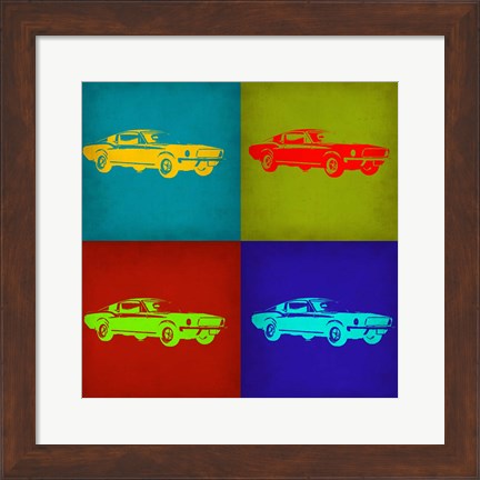 Framed Ford Mustang Pop Art 1 Print