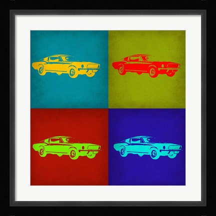 Framed Ford Mustang Pop Art 1 Print