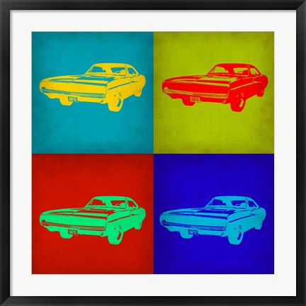 Framed Dodge Charger Pop Art 1 Print