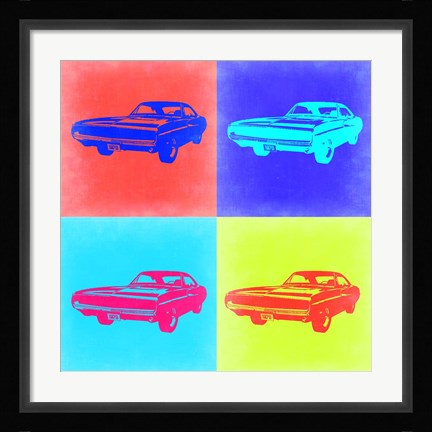 Framed Dodge Charger Pop Art 2 Print