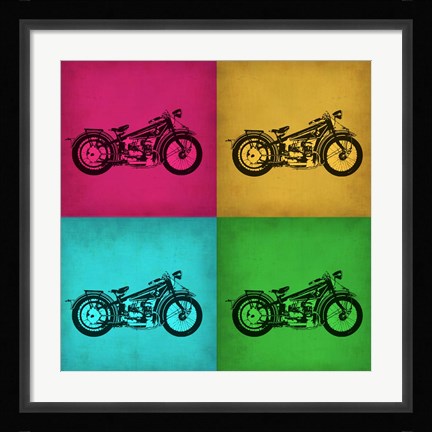 Framed Vintage Bike Pop Art 1 Print