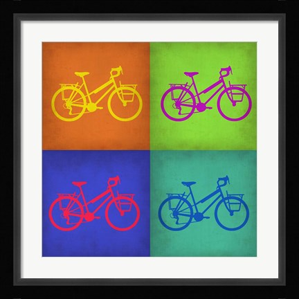Framed Vintage Bicycle Pop Art 1 Print