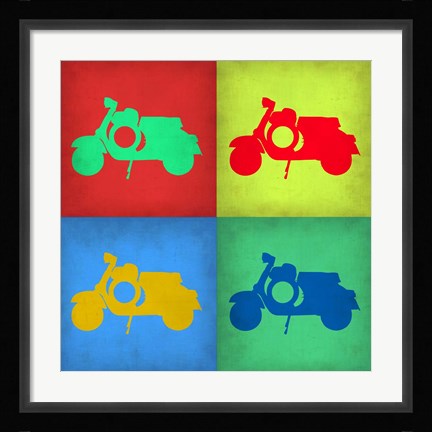 Framed Vintage Scooter Pop Art 1 Print
