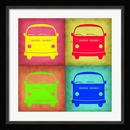 Framed Vintage Bus Pop Art 1 Print