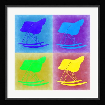 Framed Eames Rocking Chair Pop Art 1 Print
