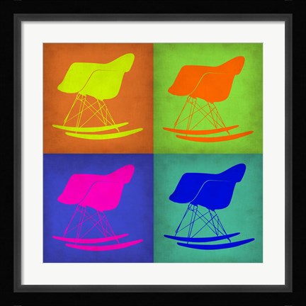 Framed Eames Rocking Chair Pop Art 3 Print