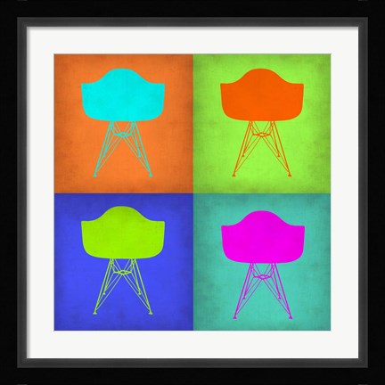 Framed Eames Chair Pop Art 1 Print