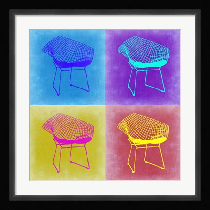 Framed Brickel Chair Pop Art 2 Print