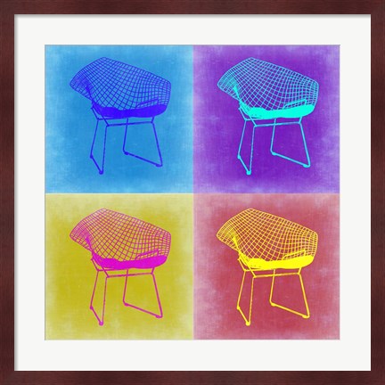 Framed Brickel Chair Pop Art 2 Print