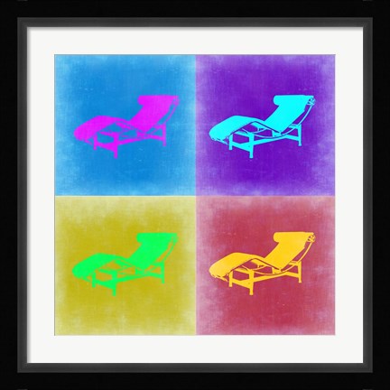 Framed Lounge Chair Pop Art 2 Print