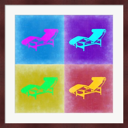 Framed Lounge Chair Pop Art 2 Print