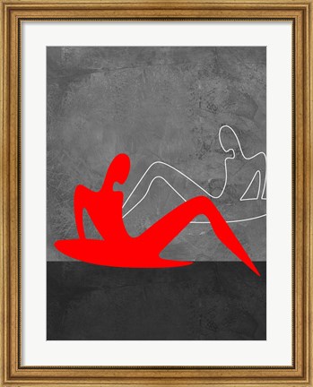 Framed Red Girl 2 Print