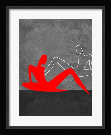 Framed Red Girl 2 Print