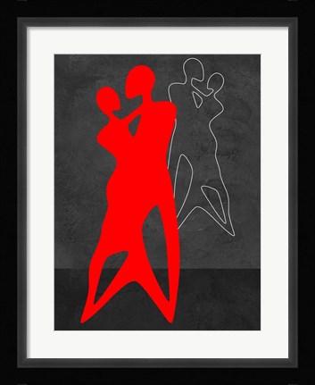 Framed Red Couple Dance Print