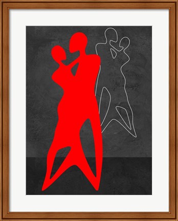 Framed Red Couple Dance Print
